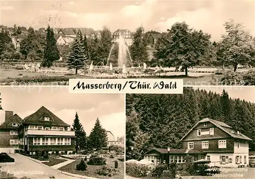 AK / Ansichtskarte Masserberg Park Augenheilstaette Waldgaststaette Massermuehle Kat. Masserberg