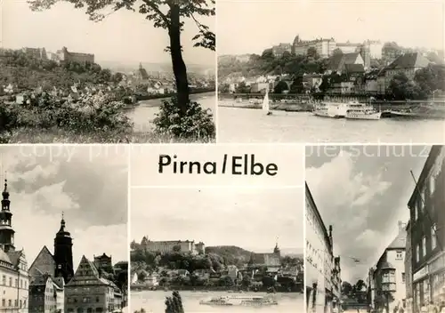 AK / Ansichtskarte Pirna Elbepartien Schloss Stadtansicht Kat. Pirna