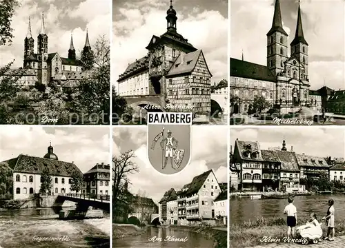 AK / Ansichtskarte Bamberg Dom Altes Rathaus Michelsberg Geyersworth Am Kanal Klein Venedig Kat. Bamberg