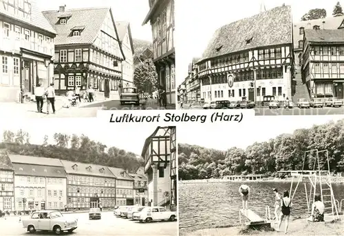 AK / Ansichtskarte Stolberg Harz Am Markt Rathaus Waldbad Kat. Stolberg Harz