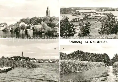 AK / Ansichtskarte Feldberg Mecklenburg Bad Am Haussee Blick vom Huettenberg Seerosen Kanal Kat. Feldberger Seenlandschaft