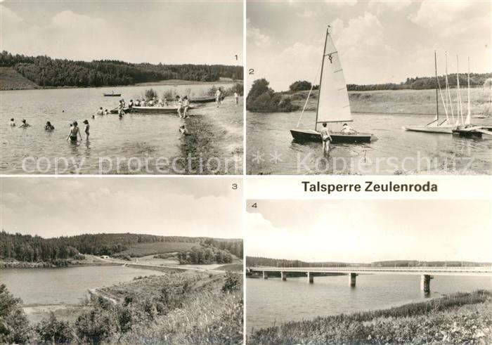 AK / Ansichtskarte Zeulenroda Triebes Strandbad Zadelsdorf Seglerhafen ...