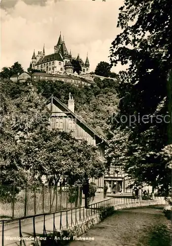 AK / Ansichtskarte Wernigerode Harz An der Flutrenne Schloss Kat. Wernigerode