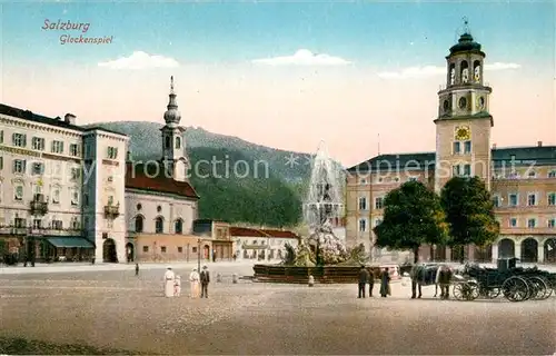 AK / Ansichtskarte Salzburg Oesterreich Glockenspiel Pferdekutsche Kat. Salzburg