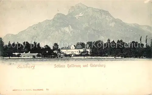 AK / Ansichtskarte Salzburg Oesterreich Schloss Hellbrunn und Untersberg Kat. Salzburg