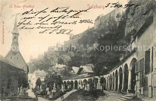 AK / Ansichtskarte Salzburg Oesterreich St. Peter Friedhof Kat. Salzburg