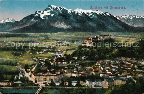 AK / Ansichtskarte Salzburg Oesterreich mit Untersberg Kat. Salzburg