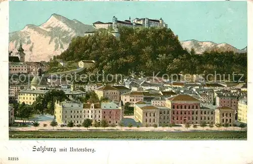 AK / Ansichtskarte Salzburg Oesterreich mit Untersberg Kat. Salzburg