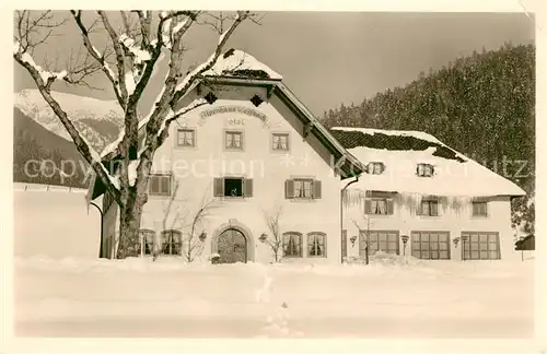 AK / Ansichtskarte Weissbach Alpenstrasse Alpenhotel Winter Kat. Schneizlreuth