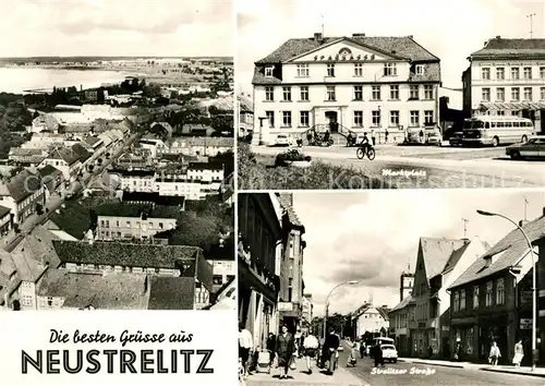 AK / Ansichtskarte Neustrelitz Ortsansicht Marktplatz Strelitzer Strasse Kat. Neustrelitz