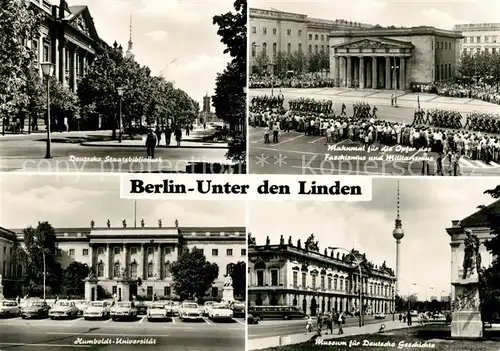 AK / Ansichtskarte Berlin Dt Staatsbibliothek Mahnmal Humboldt Universitaet Museum fuer Dt Geschichte Kat. Berlin