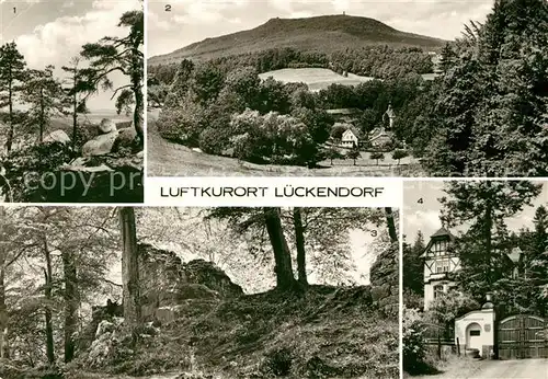 AK / Ansichtskarte Lueckendorf Die Fuchskanzel Hochwald Burgruine Karlsfried Kulturhaus Kat. Kurort Oybin