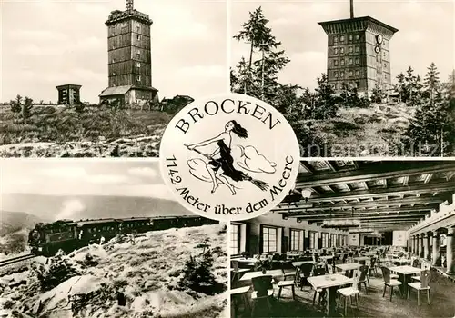 AK / Ansichtskarte Brocken Harz Brockenhotel Brockenbahn Speisesaal