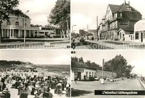 AK / Ansichtskarte Kuehlungsborn Ostseebad Meerwasserschwimmhalle Maxim Gorki Strasse Strandpromenade Kat. Kuehlungsborn