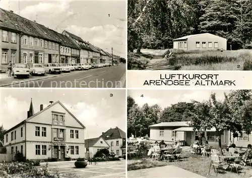 AK / Ansichtskarte Arendsee Altmark Friedensstrasse Sauna Rathaus FDGB Feriendienst Kaffeegarten Kat. Arendsee