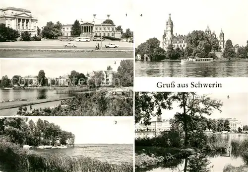 AK / Ansichtskarte Schwerin Mecklenburg Alter Garten Graf Schack Allee Am Schweriner See Schloss Burgsee Kat. Schwerin