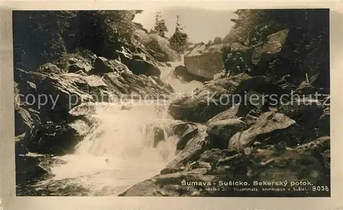 AK / Ansichtskarte Sumava Boehmerwald Wasserfall Kat. Tschechische Republik