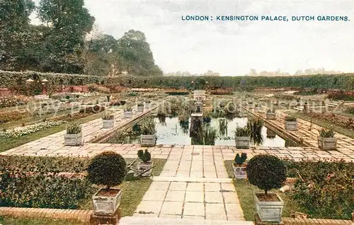 AK / Ansichtskarte London Kensington Palace Dutch Garten Kat. City of London