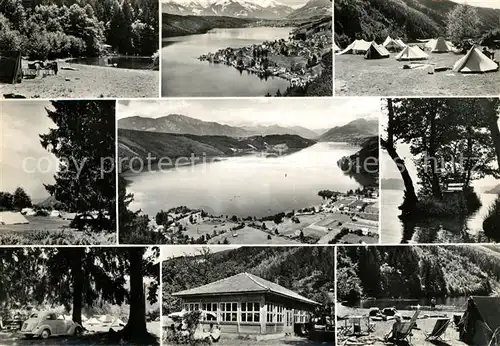 AK / Ansichtskarte Doebriach Millstaettersee Auto Camp See Panorama