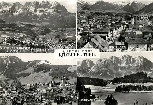 AK / Ansichtskarte Kitzbuehel Tirol Hahnenkamm Wilden Kaiser Schwarz See Kat. Kitzbuehel