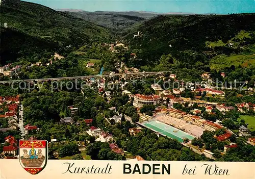 AK / Ansichtskarte Baden Wien Fliegeraufnahme Schwimmbad Kat. Baden