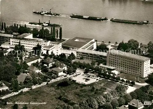 AK / Ansichtskarte Bonn Rhein Fliegeraufnahme Bundeshaus Kat. Bonn