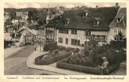 AK / Ansichtskarte Eisenach Thueringen Bachhaus mit Bachdenkmal Kat. Eisenach