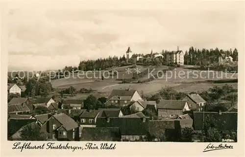 AK / Ansichtskarte Finsterbergen Teilansicht mit Kurhaus Kat. Finsterbergen Thueringer Wald