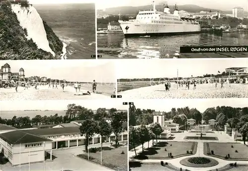 AK / Ansichtskarte Insel Ruegen Koenigsstuhl Hafen Sassnitz Binz Baabe Wiek Kinderkurheim Frohe Zukunft Kat. Bergen