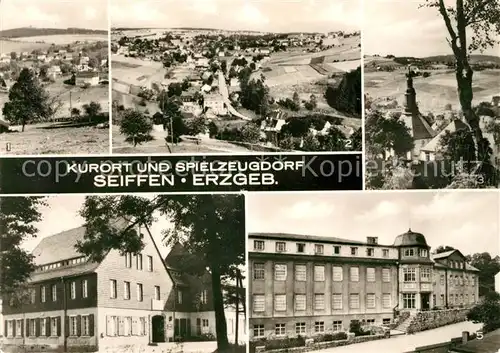 AK / Ansichtskarte Seiffen Erzgebirge Schwartenberg Panorama Teilansicht FDGB Erholungsheim Berghof Heimat und Spielzeugmuseum Kat. Kurort Seiffen Erzgebirge