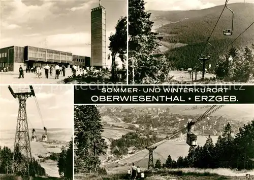 AK / Ansichtskarte Oberwiesenthal Erzgebirge HOG Fichtelberghaus Grosser Sessellift Blick vom Fichtelberg Kat. Oberwiesenthal