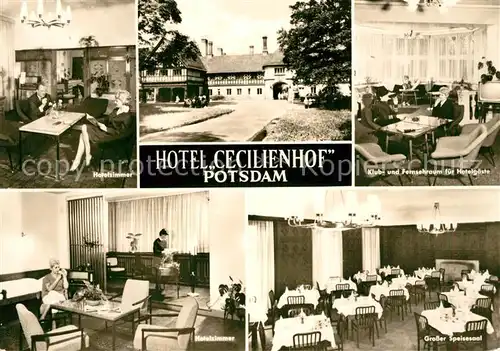 AK / Ansichtskarte Potsdam Hotelzimmer Hotel Cecilienhof Klubraum Grosser Speisesaal Kat. Potsdam