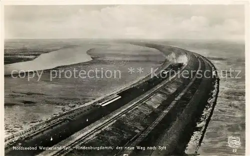 AK / Ansichtskarte Westerland Sylt Hindenburgdamm Weg nach Sylt  Kat. Westerland