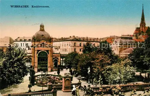 AK / Ansichtskarte Wiesbaden Kochbrunnen Kat. Wiesbaden