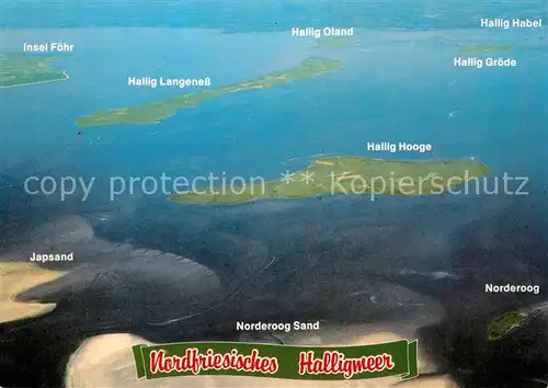 AK / Ansichtskarte Nordfriesland Nordfriesisches Halligmeer mit den Hallig Inseln Kat. 