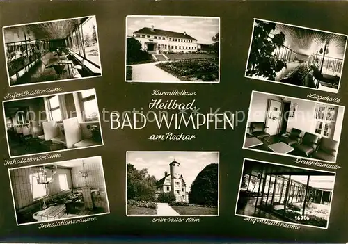 AK / Ansichtskarte Bad Wimpfen Kurmittelhaus Druckkammer Inhalationstraeume Erich Sailer Heim  Kat. Bad Wimpfen