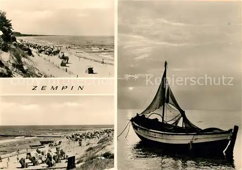 AK / Ansichtskarte Zempin Strand Fischerboot Kat. Zempin