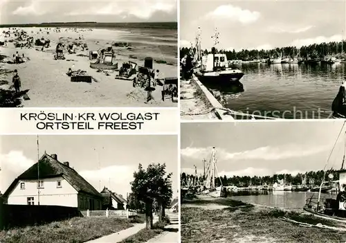 AK / Ansichtskarte Freest Strand Schiffsanlegestelle  Kat. Kroeslin