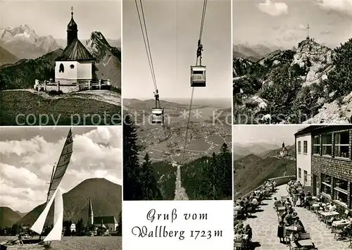 AK / Ansichtskarte Wallberg Seilbahn Kapelle Gipfelkreuz Gaststaette Kat. Tegernsee