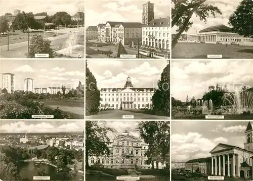 AK / Ansichtskarte Karlsruhe Baden Festplatz Muehlburger Feld Schloss Wasserspiele