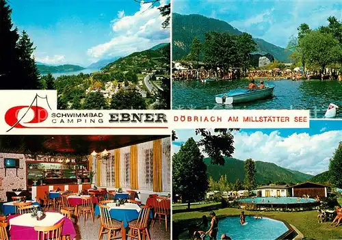 AK / Ansichtskarte Doebriach Millstaettersee Camping Ebner Schwimmbad Restaurant
