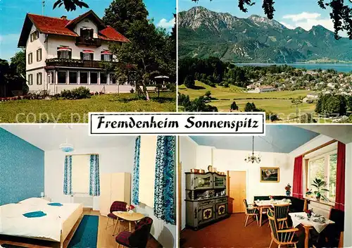 AK / Ansichtskarte Kochel See Fremdenheim Sonnenspitz Gaestezimmer Gaststube  Kat. Kochel a.See
