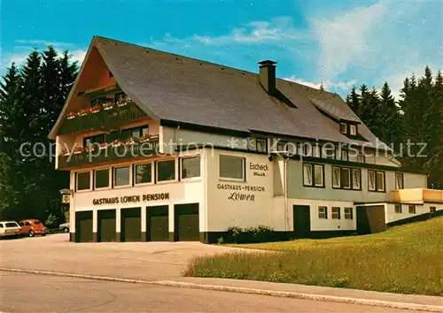 AK / Ansichtskarte Schoenwald Schwarzwald Gasthof Pension Loewen Escheck Kat. Schoenwald im Schwarzwald