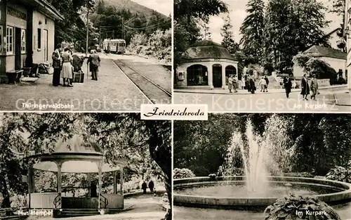 AK / Ansichtskarte Friedrichroda Thueringerwaldbahn Am Kurpark Musiktempel Im Kurpark Kat. Friedrichroda