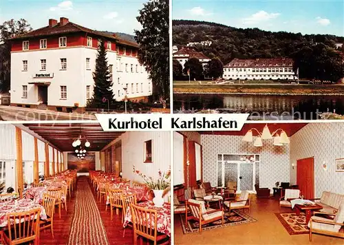 AK / Ansichtskarte Bad Karlshafen Kurhotel Speisesaal Aufenthaltsraum Kat. Bad Karlshafen
