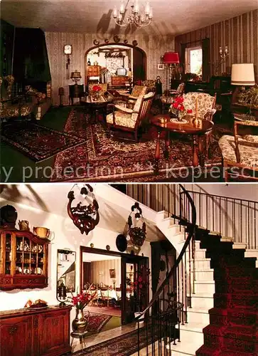 AK / Ansichtskarte Meersburg Bodensee Hotel Villa Bellevue Gastraum Treppenaufgang Kat. Meersburg
