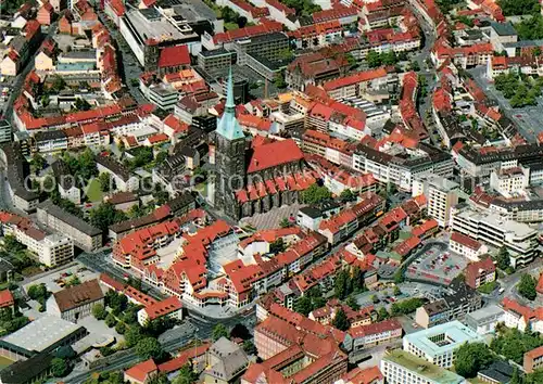 AK / Ansichtskarte Hildesheim Zentrum mit St Andreaskirche Fliegeraufnahme Kat. Hildesheim