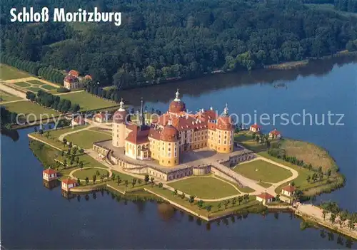 AK / Ansichtskarte Moritzburg Sachsen Schloss Moritzburg Fliegeraufnahme Kat. Moritzburg Dresden