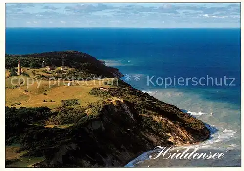 AK / Ansichtskarte Insel Hiddensee Fliegeraufnahme mit Leuchtturm Dornbusch Kat. Insel Hiddensee
