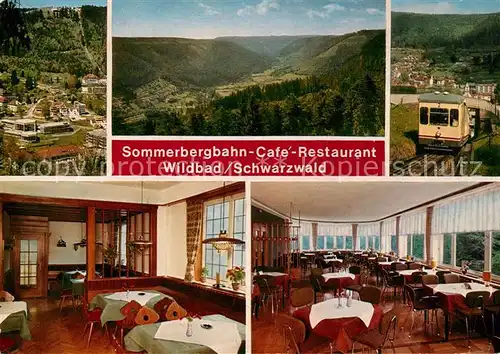 AK / Ansichtskarte Wildbad Schwarzwald Sommerbergbahn Cafe Restaurant Speisesaal Kat. Bad Wildbad